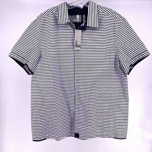 Number Lab Mens XL Striped Short Sleeve Shirt